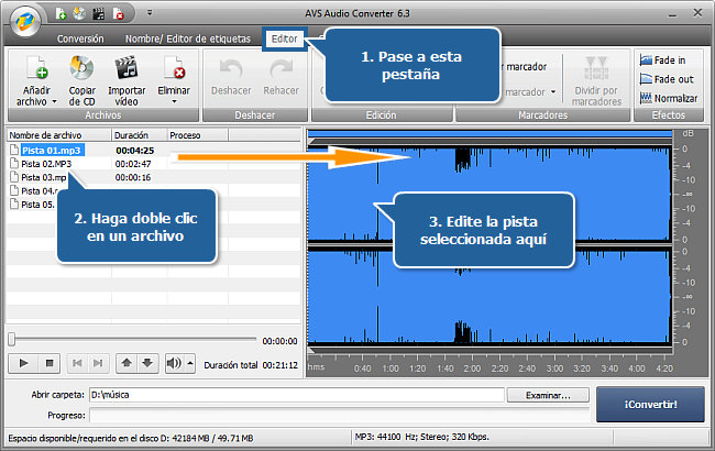 Convertidor formatos audio