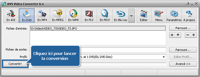Comment supprimer une partie inutile d'un fichier vidéo et le convertir dans un autre format? Etape 6