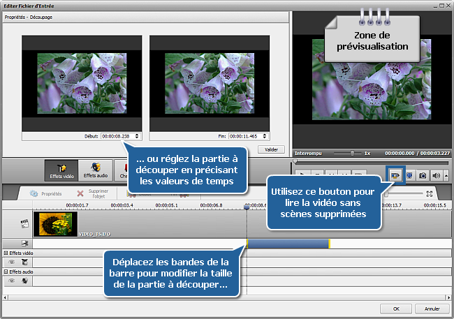Comment supprimer une partie inutile d'un fichier vidéo et le convertir dans un autre format? Etape 5